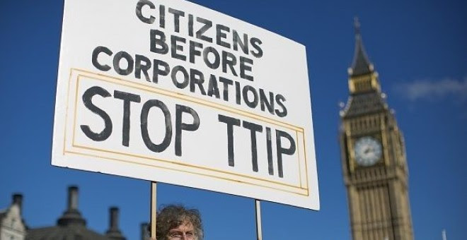 Manifestación contra TTIP.- AFP.