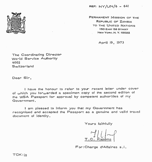 Application Letter Zambia ~ ANAXMEN