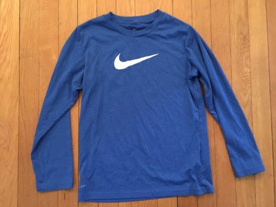 Best Price for New listing Nike Shirt Boys Size 810 Long Sleeve Athletic Blue DriFit Shirt