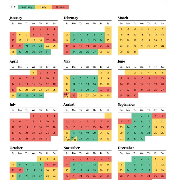 Calendar 2021: Disneyland Paris Crowd Calendar 2021