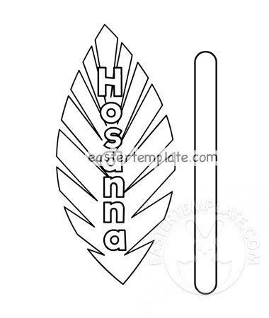 Image result for palm leaf drawing outline. Hosanna Palm Leaf Template Easter Craft Easter Template