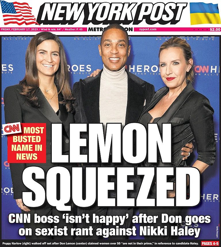 Another NY Post pun headline that says "Lemon Squeezed."