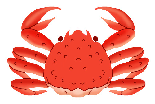 ロイヤリティフリーカニ イラスト 美しい花の画像