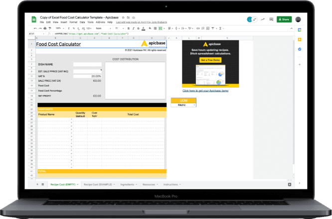 Download templates for microsoft excel and word, pdf, and google sheets. Free Food Cost Calculator For Excel Google Sheets Download Now