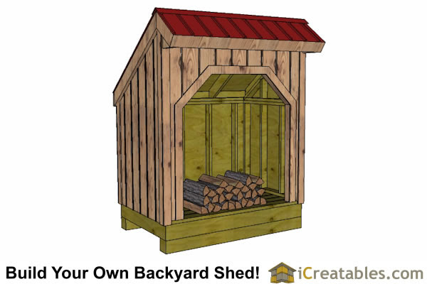 icreatables firewood shed plans - loft for shed