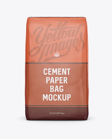 Download Cement Paper Bag Mockup - Front View Packaging Mockups ...