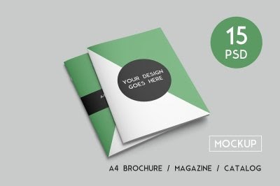 Download A4 Brochure / Magazine Mock-Ups PSD Mockup Template ...