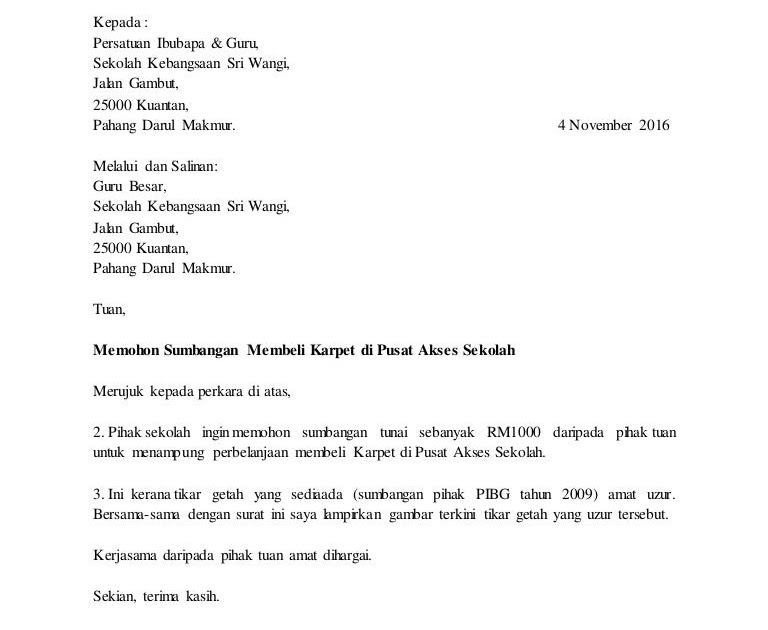 Contoh Surat Rasmi Permohonan Cuti Tanpa Rekod - J Kosong w