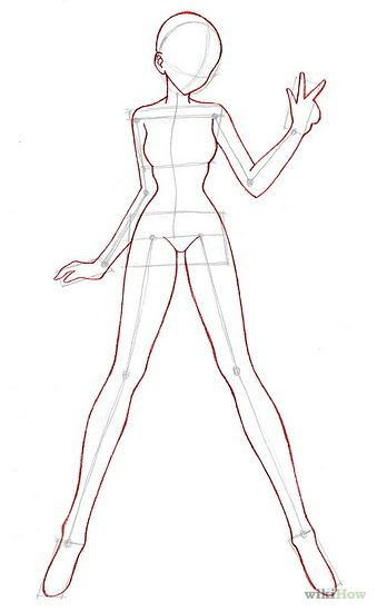 Anime Girl Body Base Sketch Materi Pelajaran 6