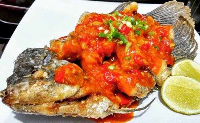 Gurame Saus Padang / Lihat juga resep seafood mix saos