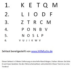 Diesen können sie ausdrucken und sich und andere sofort testen. Sehtest Am Computer Zum Ausdrucken Hilfefuchs De