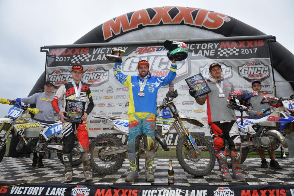 FMF XC3 125 Pro-Am Podium: (2) Jack Edmonston, (1) Jason Thomas, (3) Mark Heresco.