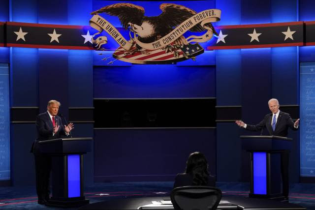 Afiado, Biden golpeia Trump no equilibrado último debate presidencial