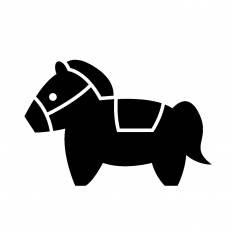 綺麗なかわいい 馬 イラスト シルエット 動物ゾーン