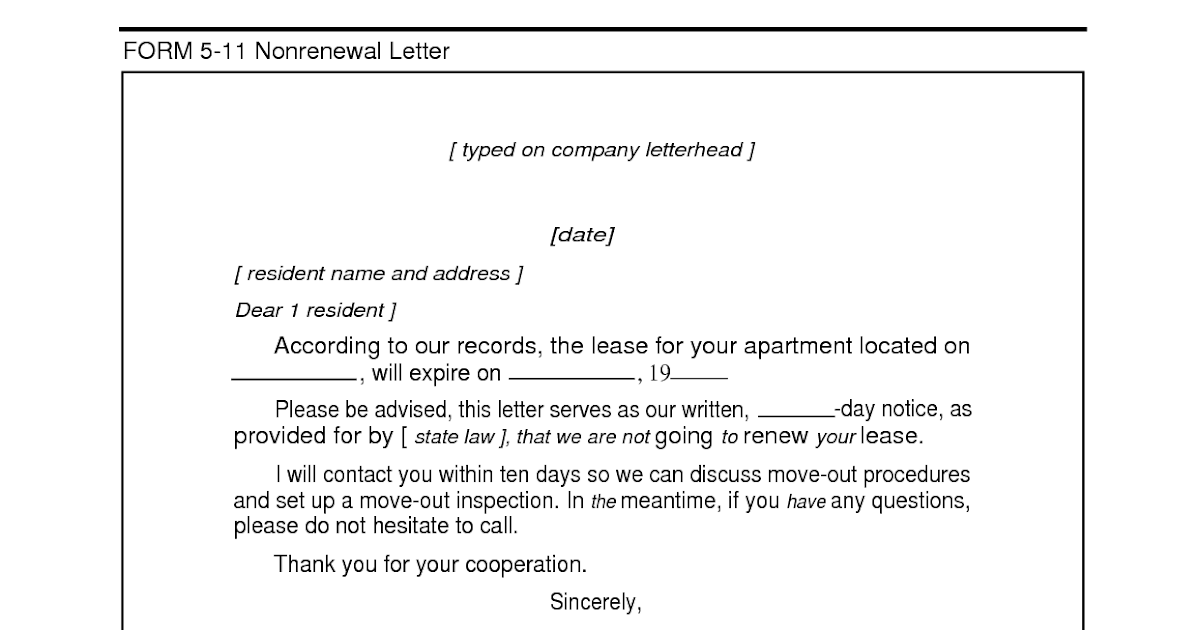 Get 28+ Sample Letter Not Renewing Lease Contract