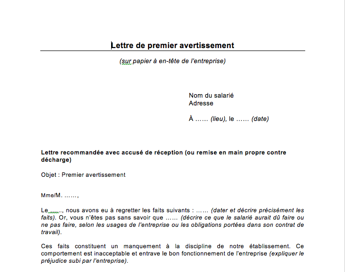 lettre diminution temps de travail