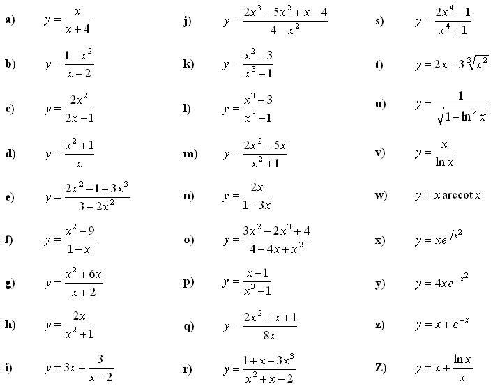 If your function is rational, that is, if f(x) has the form of a fraction, f(x) = p(x) / q(x), in which both p(x) and q let's see how our method works. Math Exercises Math Problems Asymptotes Of A Function