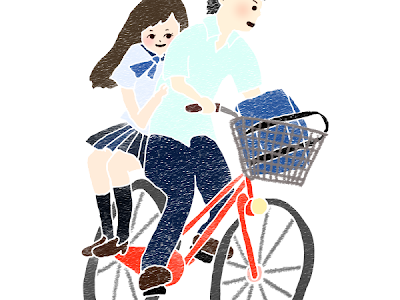 自転車 二人乗り イラスト の最高のコレクション 無料イラスト集