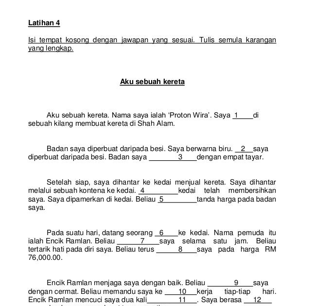 Contoh Karangan Autobiografi Aku Sebuah Beg Sekolah 