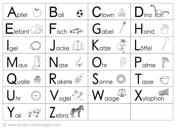 Buchstaben Din A 4 Zum Ausdrucken - Schrift Schablone 4cm ...