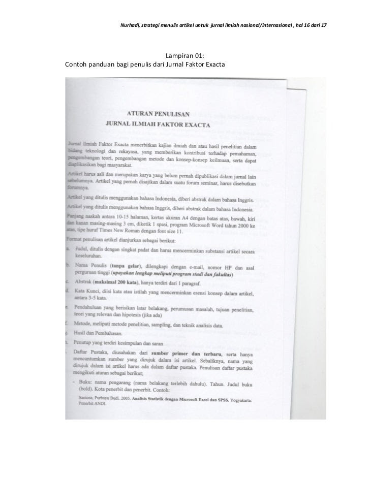 Contoh Artikel Jurnal Ilmiah Internasional - Contoh Yes