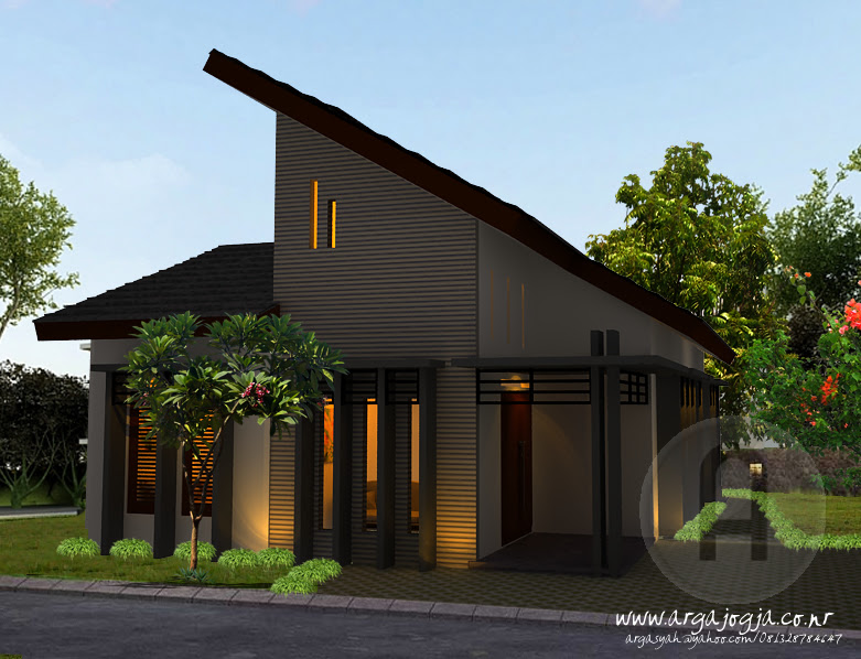 Desain Rumah  Atap  Miring Kebelakang Kreasi Rumah 