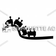 綺麗なジェットコースター イラスト シルエット 最高の動物画像