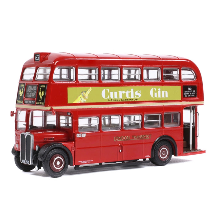 Model of historic red London bus