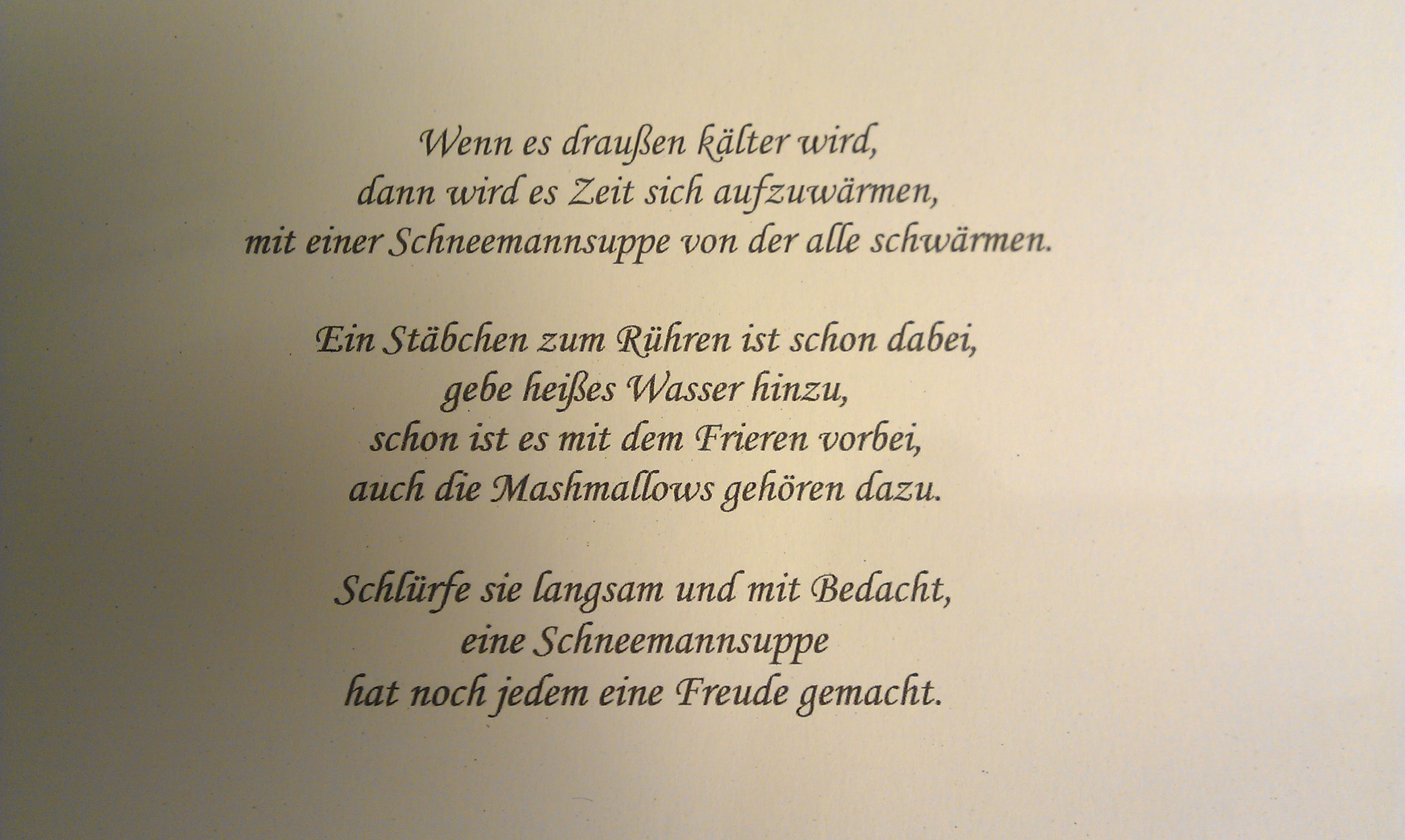 Schneemannsuppe Text - Schneemannsuppe | lovelymade / And ...