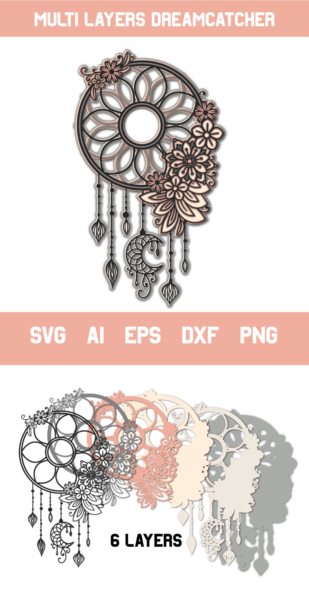 Download 3D Angel Mandala Svg For Crafters - Free Layered SVG Files