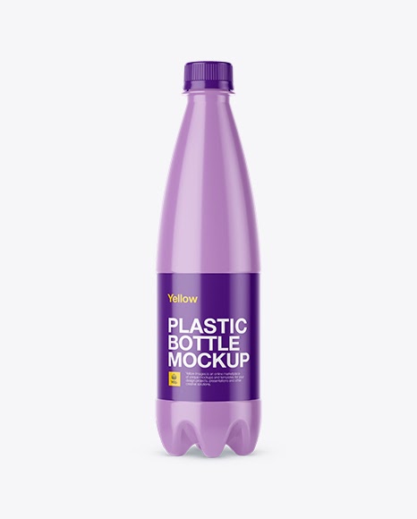 Download 500ml Glossy Plastic Bottle Mockup - Front View Packaging Mockups