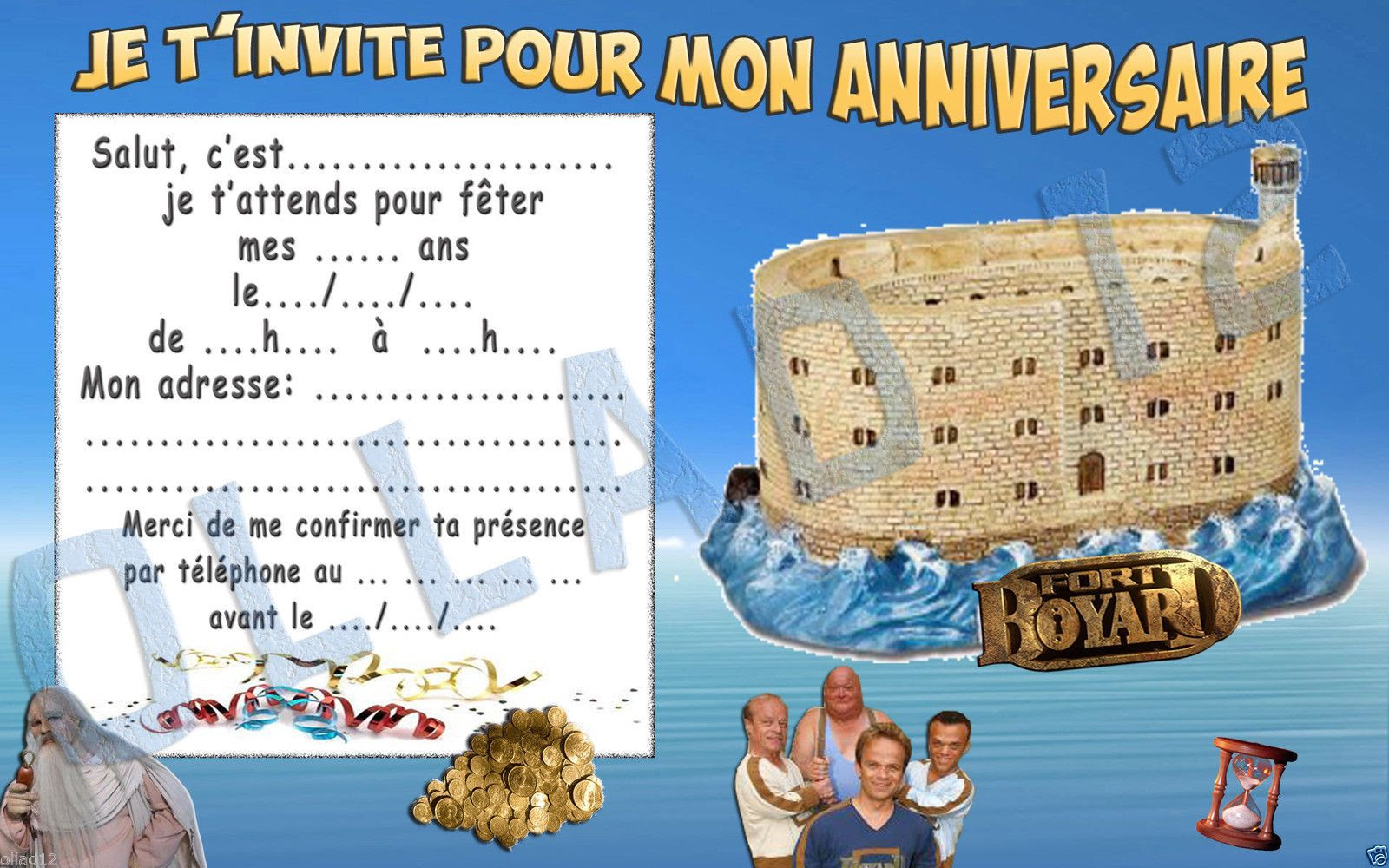 Invitation Anniversaire Fort Boyard A Imprimer Gratuit Charita