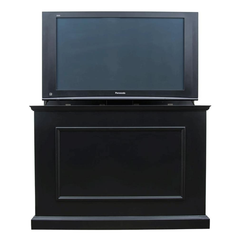 Tv lift cabinet for end of bed. Touchstone Elevate Rich Black Tv Cabinet Integrated Tv Mount Accommodates Tvs Up To 50 In In The Tv Stands Department At Lowes Com