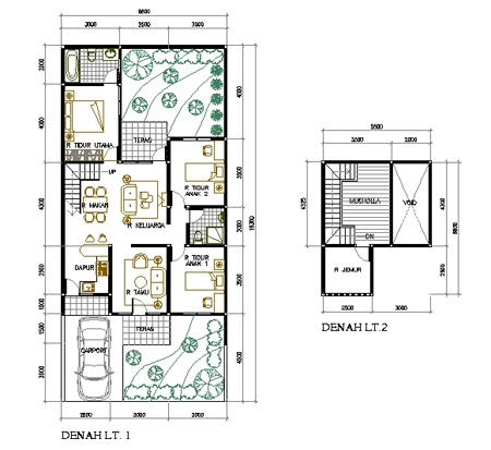 gambaran denah rumah  minimalis 