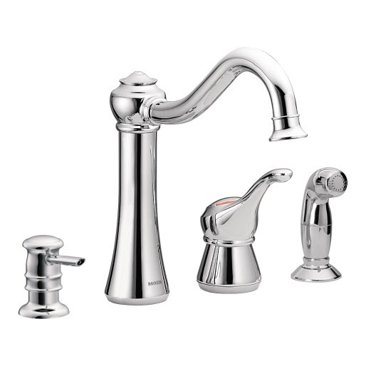If the faucet is leaking from the handle, see article kitchen faucet: 87770 Guillens Com