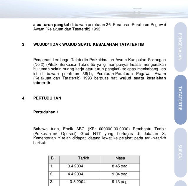 Surat Rasmi Rayuan Tindakan Tata Tertib - Nice Info d