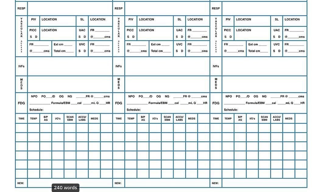 Free Printable Cna Daily Assignment Sheets / Report Sheets - pg.3