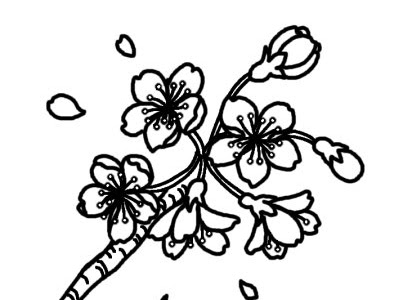 いろいろ 桜 イラスト モノクロ 925668-桜 イラスト モノクロ