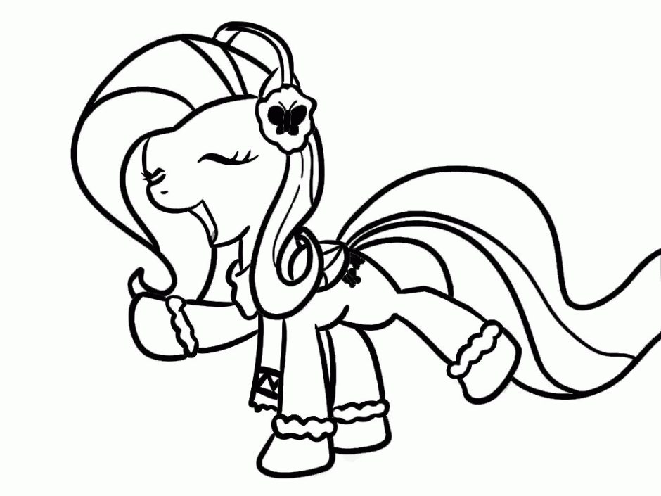 Printable Coloring Pages For Kids My Little Pony Drawing With Crayons