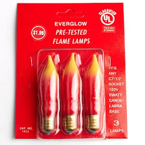 Factory Direct Craft Red And Yellow Flame Tip Replacement Candle