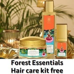 Get a Hair set complimentary of total worth Rs 625 of Forest Essentials on purchase of Rs 2199 and above