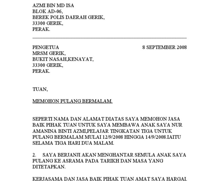 Contoh Surat Rasmi Permohonan Bajet - Rasmi V