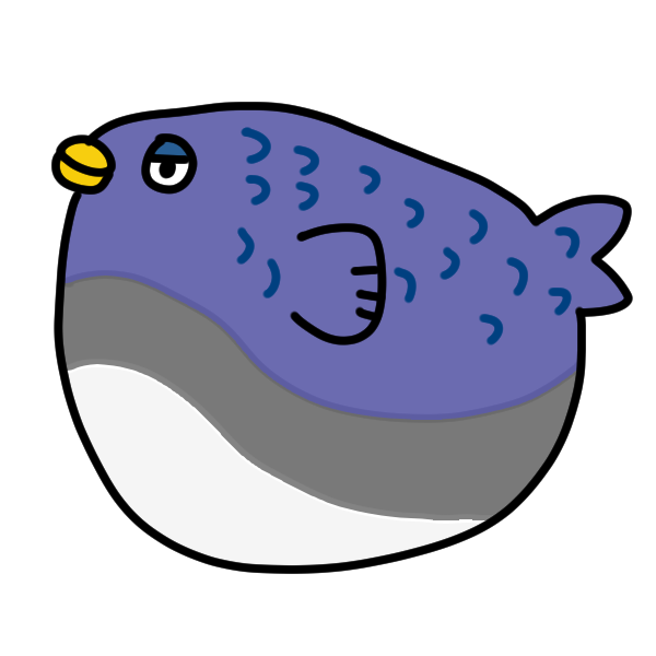美しい花の画像 ラブリーフグ イラスト かわいい
