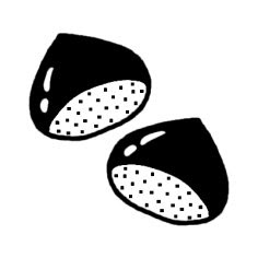 新鮮な栗 イラスト 白黒 最高の動物画像