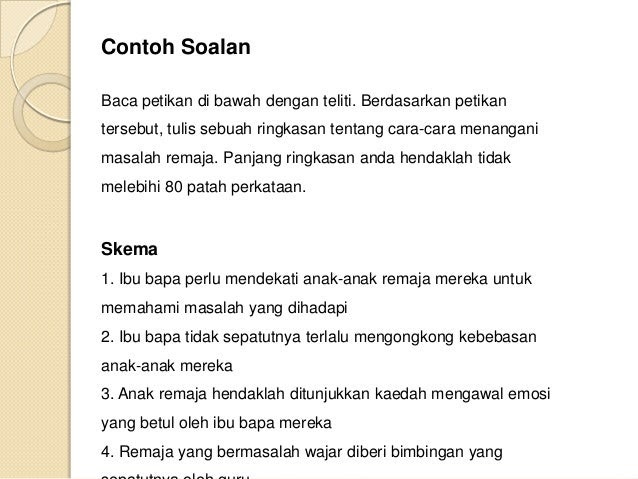 Contoh Soalan Ringkasan - Recipes Site c