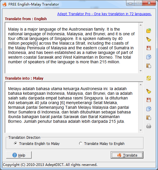 For translation malay to english, enter the text into the upper window. Free English Malay Translator 2 30 Free Download The Best Online Translation Software Between English And Malay