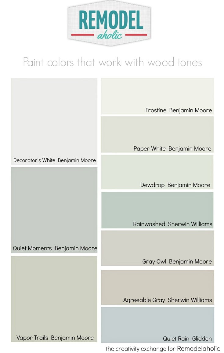 Paint colors that work well with wood trim and floors