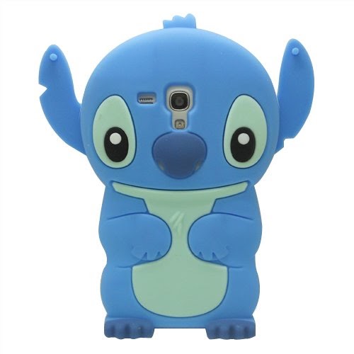 Accessoires téléphones portables: Bleu 3D Disney Stitch Étui Coque En Silicone pour Samsung