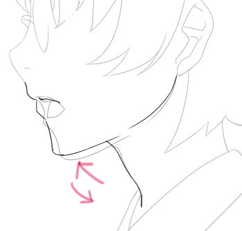 無料イラスト画像 最高のイラスト 横顔 口
