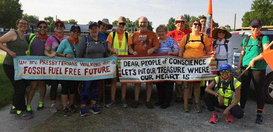 people with climate change banner